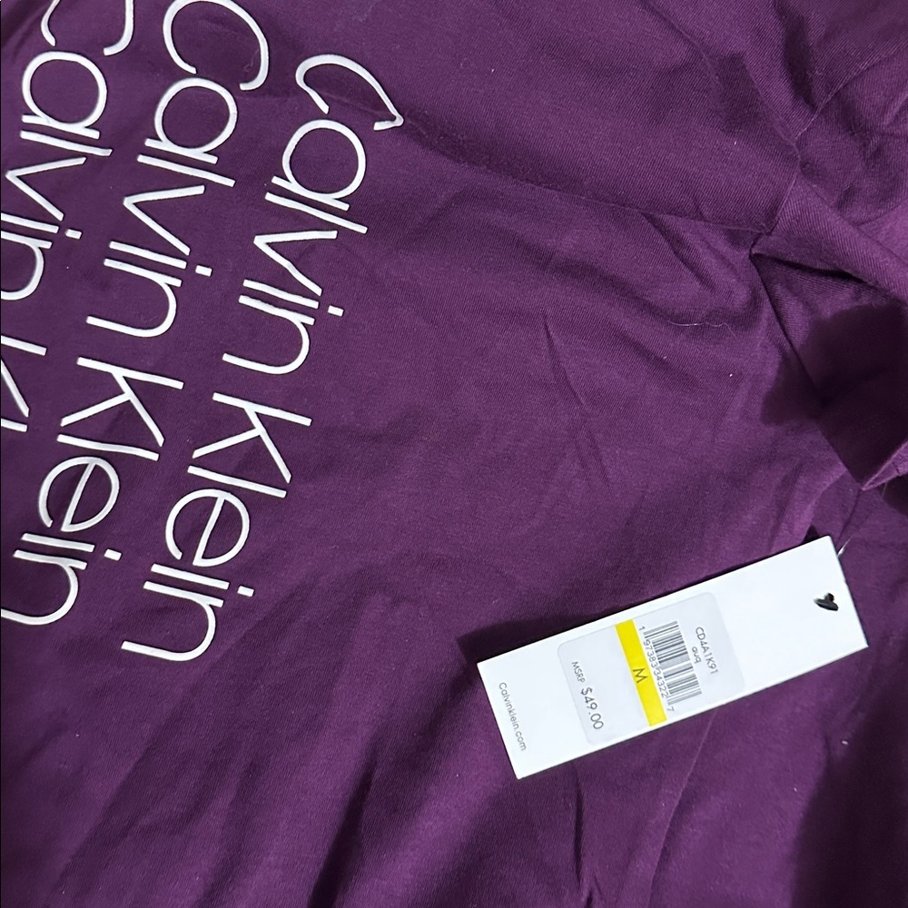 Calvin Klein Women's Relaxed Short Sleeve Mini Logo T-Shirt Dress NWT Size M - Picture 3 of 4